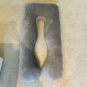 Gray U-Shaped Body Pillow